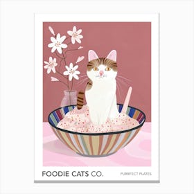 Foodie Cats Co Cat In A Bowl Canvas Print