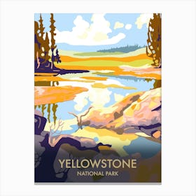 Yellowstone National Park Matisse Style Vintage Travel Poster 4 Canvas Print