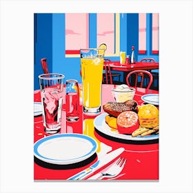 Pop Art American Diner 4 Canvas Print