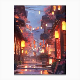 Japanese Rain Canvas Print