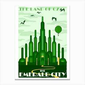 Fictional Travel - Emerald City Canvas Print