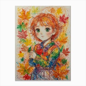 Autumn Girl 1 Canvas Print
