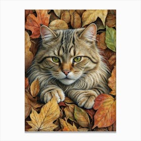 Autumn Cat Canvas Print