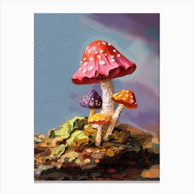 Mushrooms Oil Painting 2 Canvas Print