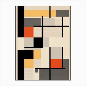 Geometric Fusion; Mid Century Abstract Tapestry Canvas Print