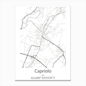 Capriolo,Italy Minimalist Map Toile