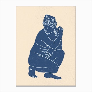 Blue Nude Canvas Print