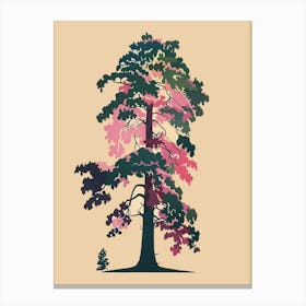 Balsam Tree Colourful Illustration 2 1 Canvas Print