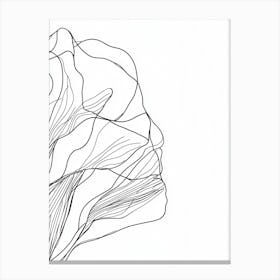 Abstract Line Drawing Of A Flower 2 Canvas Print