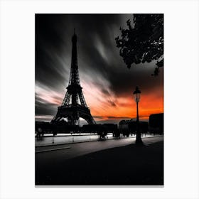 Eiffel Tower At Sunset 5 Canvas Print