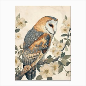 Oriental Bay Owl Japanese Painting 1 Canvas Print