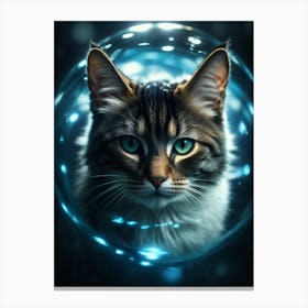 Cat In A Bubble Canvas Print