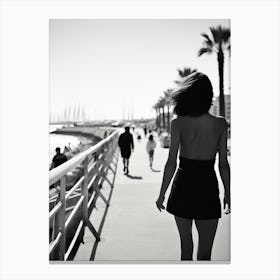 Cannes, Black And White Analogue Photograph 2 Canvas Print