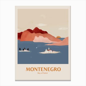 Montenegro and the view of the Bay of Kotor Canvas Print