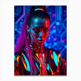 Neon Girl 1 Canvas Print