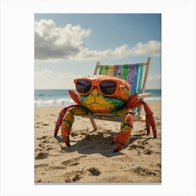 Crab On The Beach 1 Canvas Print