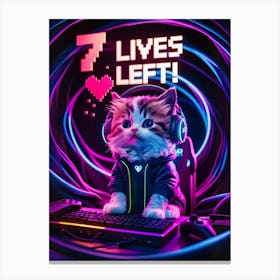 7 Lives Left Canvas Print