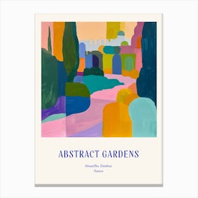 Colourful Gardens Versailles Gardens France 4 Blue Poster Canvas Print