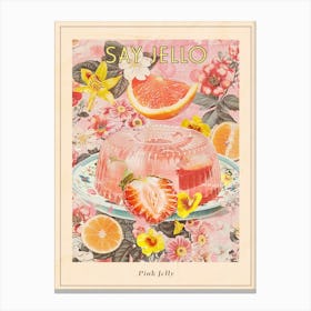 Pink Jelly Retro Collage 2 Poster Canvas Print