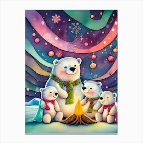 Wishing A Very Beary Christmas Canvas Print