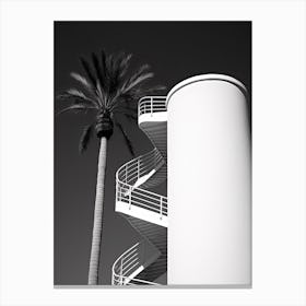 Faro, Portugal, Photography In Black And White 3 Canvas Print
