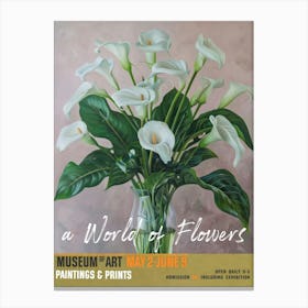 A World Of Flowers, Van Gogh Exhibition Calla Lily 3 Canvas Print