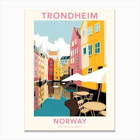 Trondheim, Norway, Flat Pastels Tones Illustration 2 Poster Canvas Print