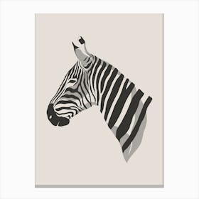 Neutral Zebra Unisex Nursery Canvas Print