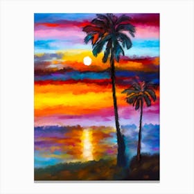 Sunset In Hawaii Canvas Print