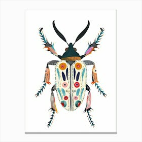 Colourful Insect Illustration Flea Beetle 13 Canvas Print