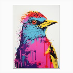Andy Warhol Style Bird Cuckoo 4 Canvas Print