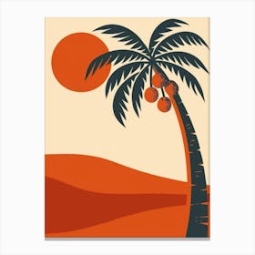 Palm Tree In The Desert Canvas Print