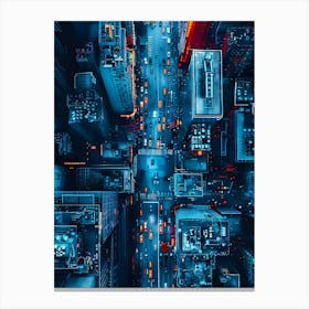 Aerial View Of New York City Canvas Print