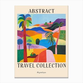 Abstract Travel Collection Poster Mozambique 3 Canvas Print