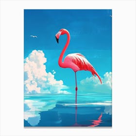 Pink Flamingo Canvas Print