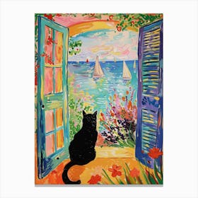 Cat Looking Out The Window 1 Canvas Print