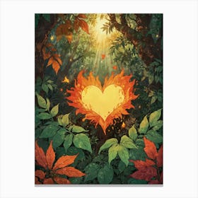 Heart Of Fire 17 Canvas Print