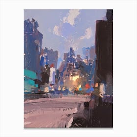 Cityscape At Night Canvas Print