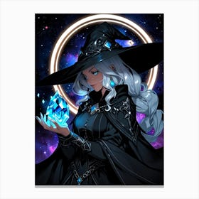 Witch With A Crystal Canvas Print