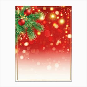 A Sparkling Holiday Card Adorned With Festive Decor From A Traditional December Landscape The Card (1) Canvas Print