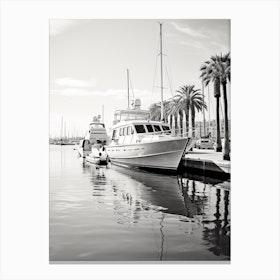 Cannes, Black And White Analogue Photograph 4 Canvas Print
