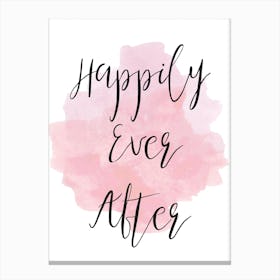 Happily Ever After Pink Canvas Print