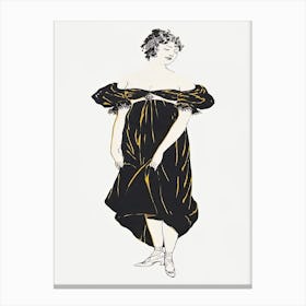 Vintage Flapper Woman Art Print, Edward Penfield Canvas Print