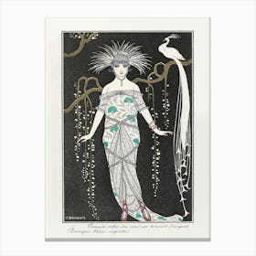 Costumes Parisiens Grande Robe Du Soir From Journal Des Dames Et Des Modes (1914), George Barbier Canvas Print