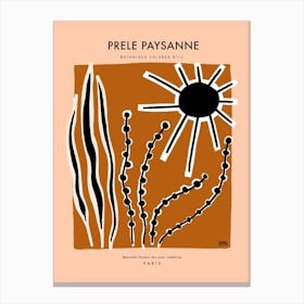 Botanic Collection - Peach Fuzz - Peasant Horsetail Art Print Canvas Print