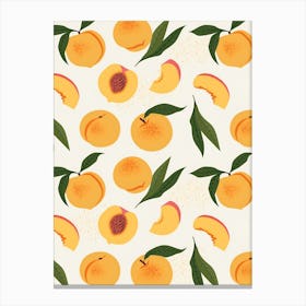 Peach Pattern Canvas Print