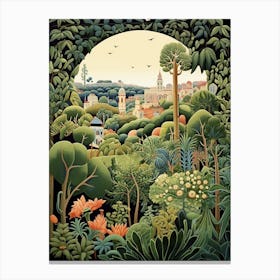 Park Gell Spain Henri Rousseau Style 3 Canvas Print