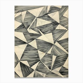 'Black And White Triangles' 1 Canvas Print