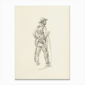 Vintage Cowboy Canvas Print