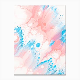 Pink And Blue Watercolor Painting Canvas Print